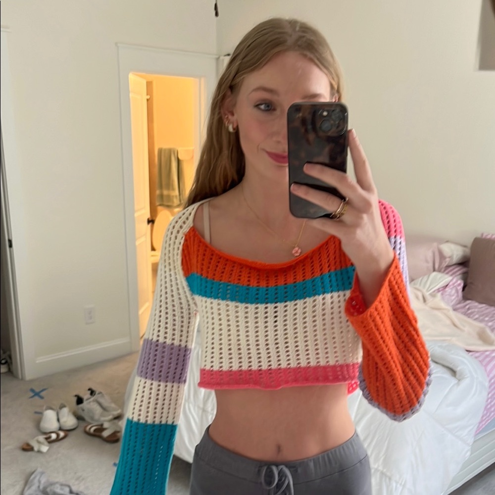 Colorful Striped Women's Sweater